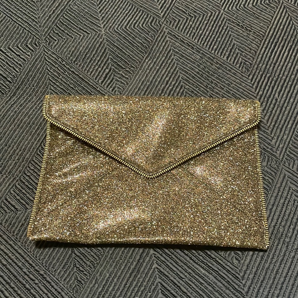 Black glitter cluch purse